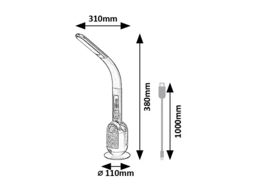 Stolová lampa Rabalux 74231 LED 5W 290lm 5000K 230V IP20